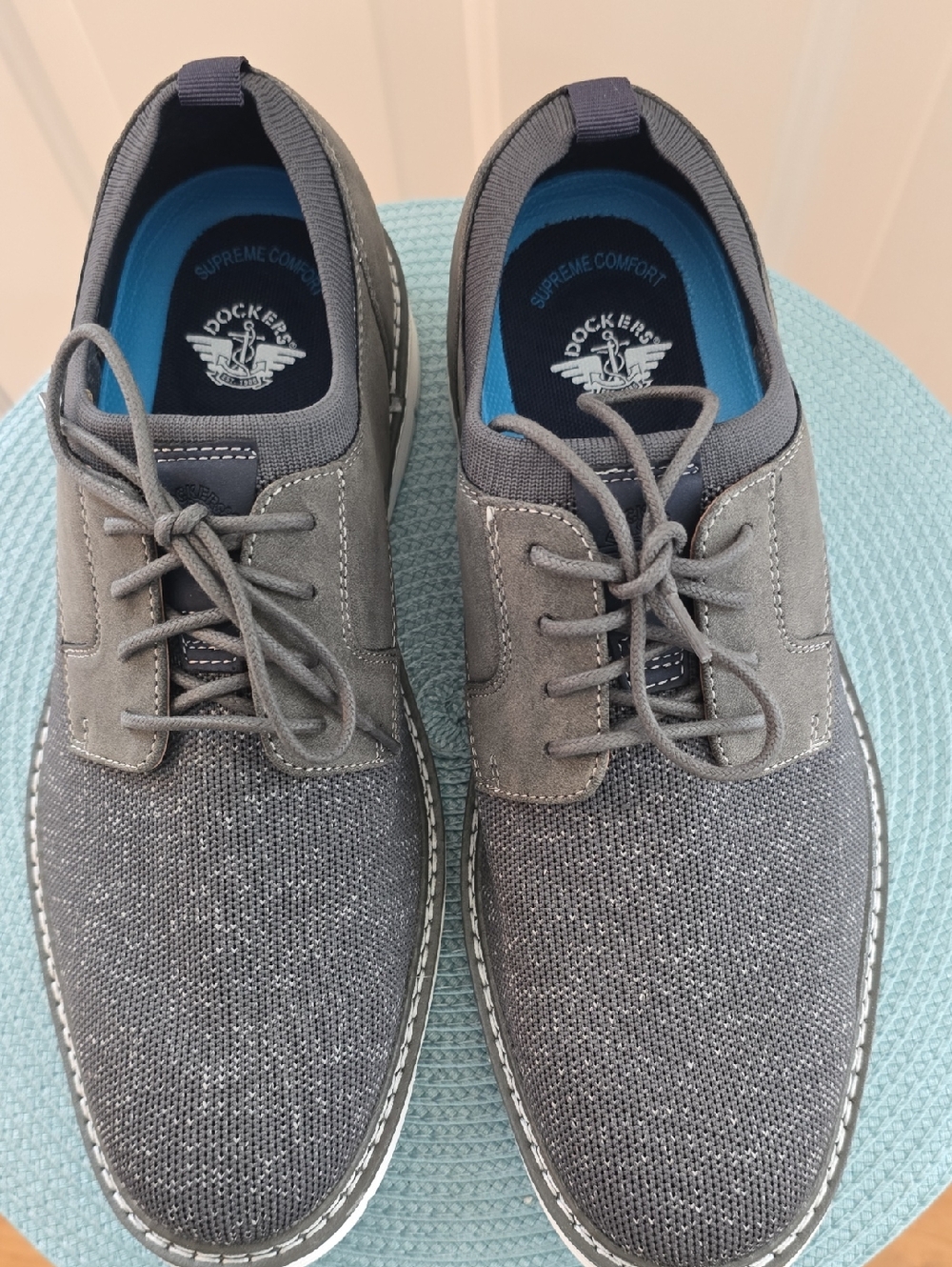 Dockers Brand Men’s Gray Casual Lace-Up Shoes Size 11